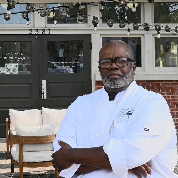 Chef Charles of Chef Charles Bistreaux, Southern breakfast and lunch vendor at St. Roch Market New Orleans