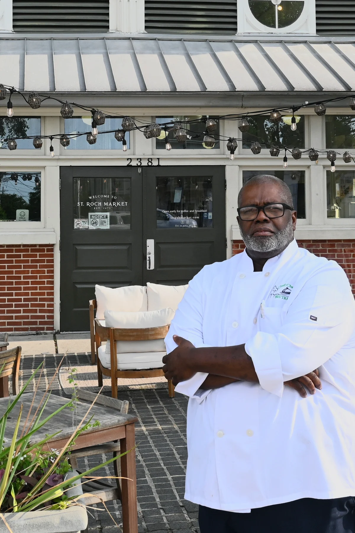 Chef Charles of Chef Charles Bistreaux, Southern breakfast and lunch vendor at St. Roch Market New Orleans