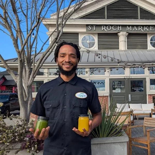 Cold-pressed juices and smoothies at Frsh Juice inside St. Roch Market New Orleans