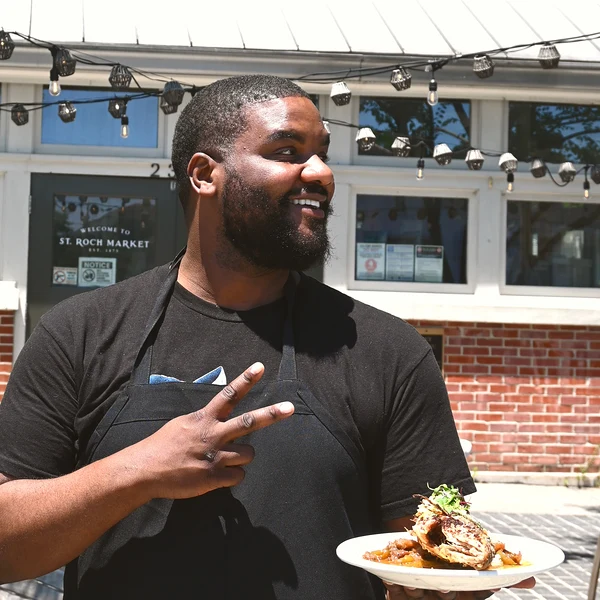 Chef Myron Hartford of Not Ya Maw Kitchen at St. Roch Market New Orleans