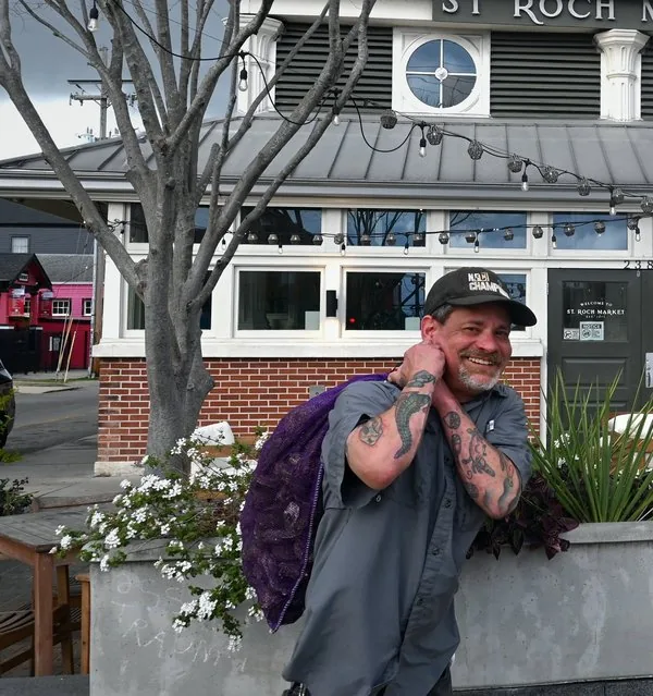Chef David Tyger Hale, executive chef of Salted Pearl Oyster Bar at St. Roch Market New Orleans, serving fresh Gulf oysters